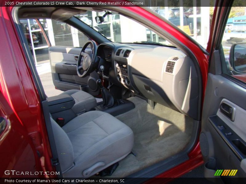 Dark Cherry Red Metallic / Sandstone 2005 Chevrolet Colorado LS Crew Cab
