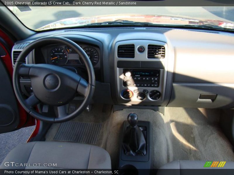Dark Cherry Red Metallic / Sandstone 2005 Chevrolet Colorado LS Crew Cab
