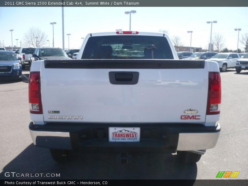 Summit White / Dark Titanium 2011 GMC Sierra 1500 Extended Cab 4x4