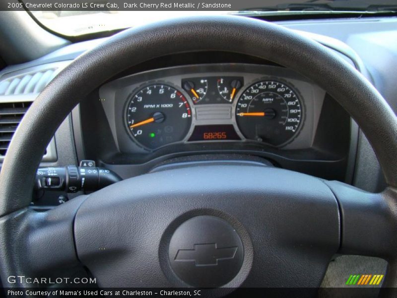 Dark Cherry Red Metallic / Sandstone 2005 Chevrolet Colorado LS Crew Cab