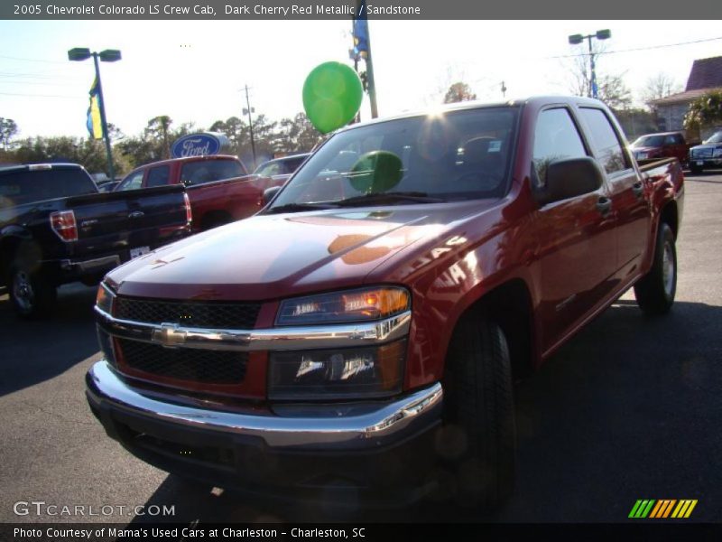 Dark Cherry Red Metallic / Sandstone 2005 Chevrolet Colorado LS Crew Cab
