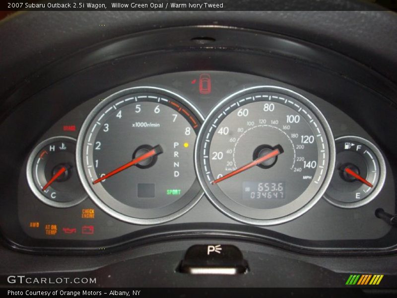 Willow Green Opal / Warm Ivory Tweed 2007 Subaru Outback 2.5i Wagon