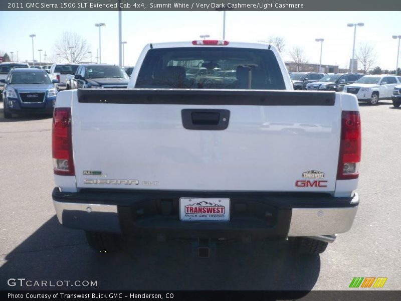 Summit White / Very Dark Cashmere/Light Cashmere 2011 GMC Sierra 1500 SLT Extended Cab 4x4