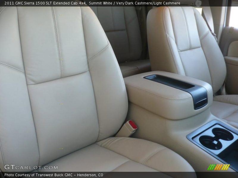 Summit White / Very Dark Cashmere/Light Cashmere 2011 GMC Sierra 1500 SLT Extended Cab 4x4