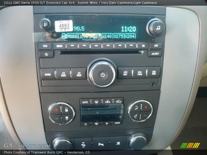 Summit White / Very Dark Cashmere/Light Cashmere 2011 GMC Sierra 1500 SLT Extended Cab 4x4