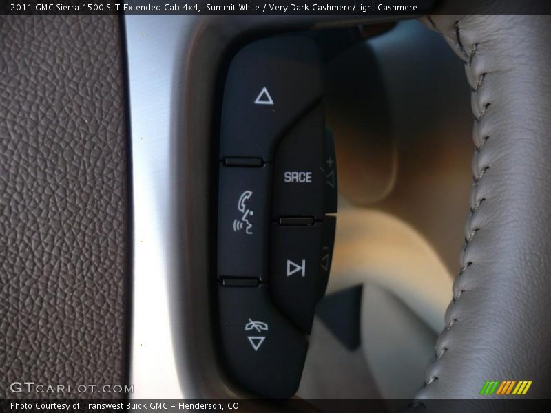 Summit White / Very Dark Cashmere/Light Cashmere 2011 GMC Sierra 1500 SLT Extended Cab 4x4