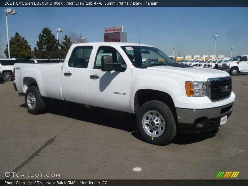 Summit White / Dark Titanium 2011 GMC Sierra 3500HD Work Truck Crew Cab 4x4