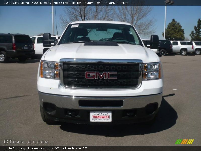 Summit White / Dark Titanium 2011 GMC Sierra 3500HD Work Truck Crew Cab 4x4