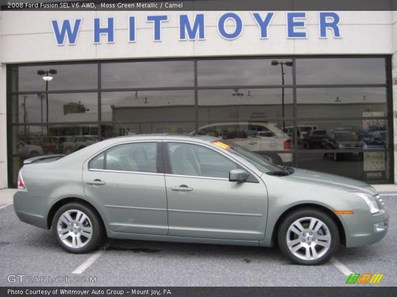 Moss Green Metallic / Camel 2008 Ford Fusion SEL V6 AWD