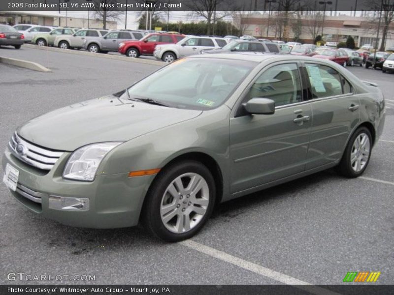 Moss Green Metallic / Camel 2008 Ford Fusion SEL V6 AWD