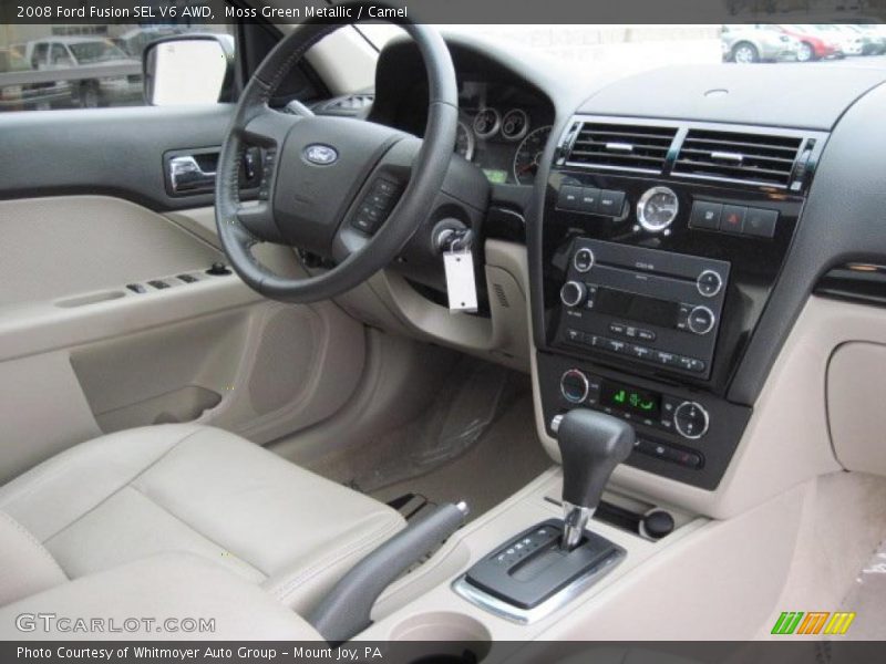 Moss Green Metallic / Camel 2008 Ford Fusion SEL V6 AWD