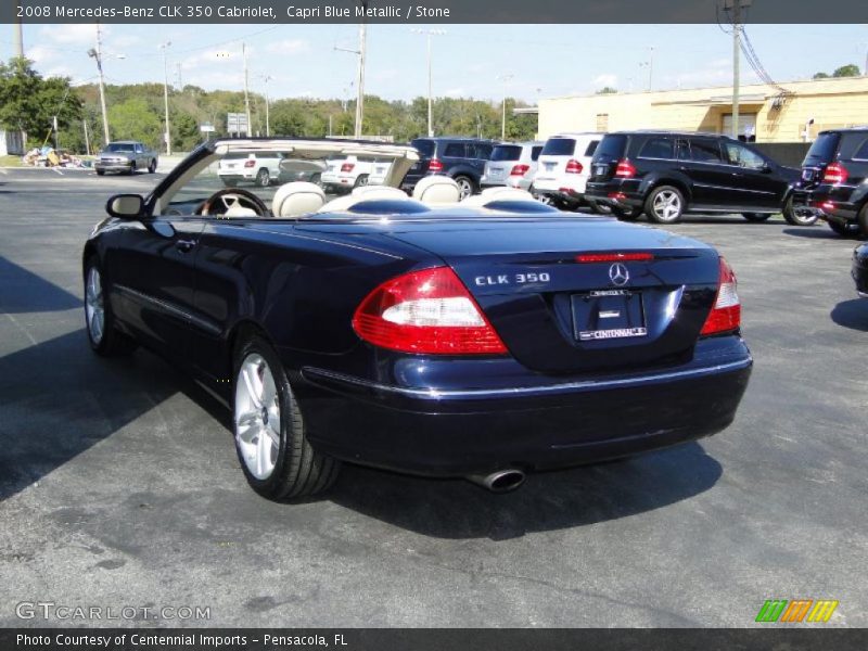 Capri Blue Metallic / Stone 2008 Mercedes-Benz CLK 350 Cabriolet