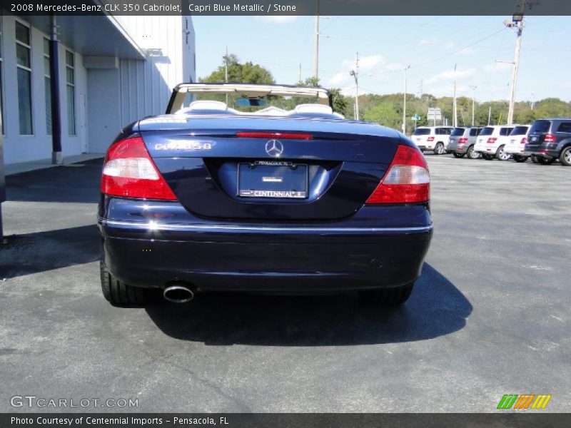 Capri Blue Metallic / Stone 2008 Mercedes-Benz CLK 350 Cabriolet
