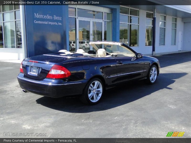 Capri Blue Metallic / Stone 2008 Mercedes-Benz CLK 350 Cabriolet