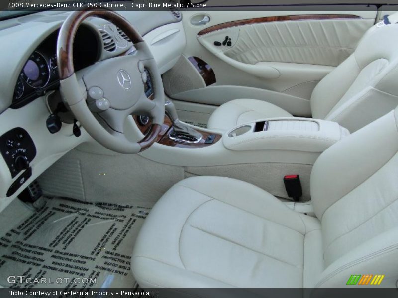 Capri Blue Metallic / Stone 2008 Mercedes-Benz CLK 350 Cabriolet