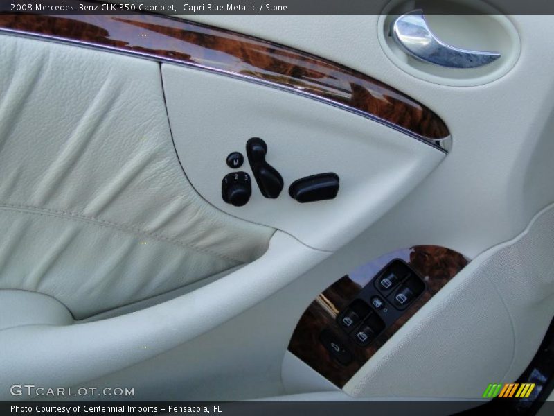 Capri Blue Metallic / Stone 2008 Mercedes-Benz CLK 350 Cabriolet