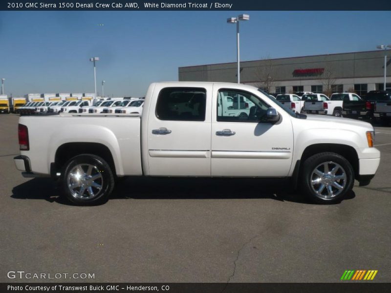 White Diamond Tricoat / Ebony 2010 GMC Sierra 1500 Denali Crew Cab AWD