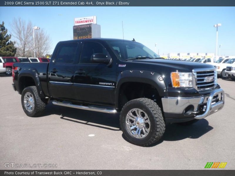Onyx Black / Ebony 2009 GMC Sierra 1500 SLT Z71 Extended Cab 4x4