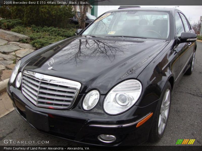 Black / Black 2008 Mercedes-Benz E 350 4Matic Sedan
