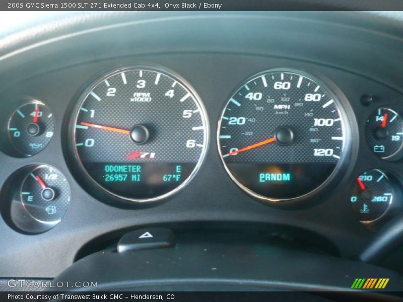 Onyx Black / Ebony 2009 GMC Sierra 1500 SLT Z71 Extended Cab 4x4