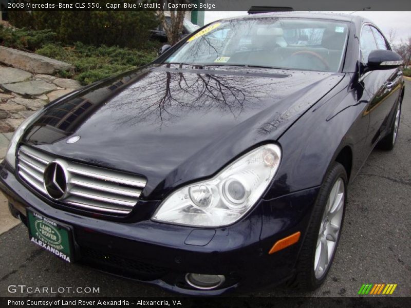 Capri Blue Metallic / Cashmere Beige 2008 Mercedes-Benz CLS 550