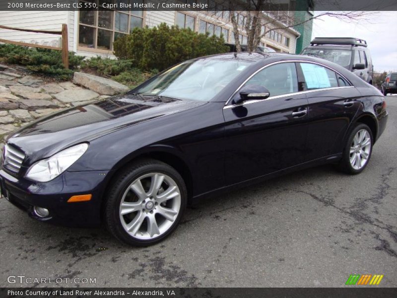 Capri Blue Metallic / Cashmere Beige 2008 Mercedes-Benz CLS 550
