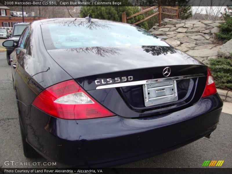 Capri Blue Metallic / Cashmere Beige 2008 Mercedes-Benz CLS 550