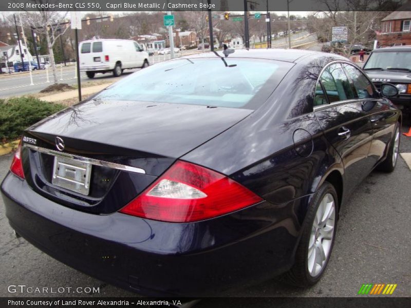 Capri Blue Metallic / Cashmere Beige 2008 Mercedes-Benz CLS 550