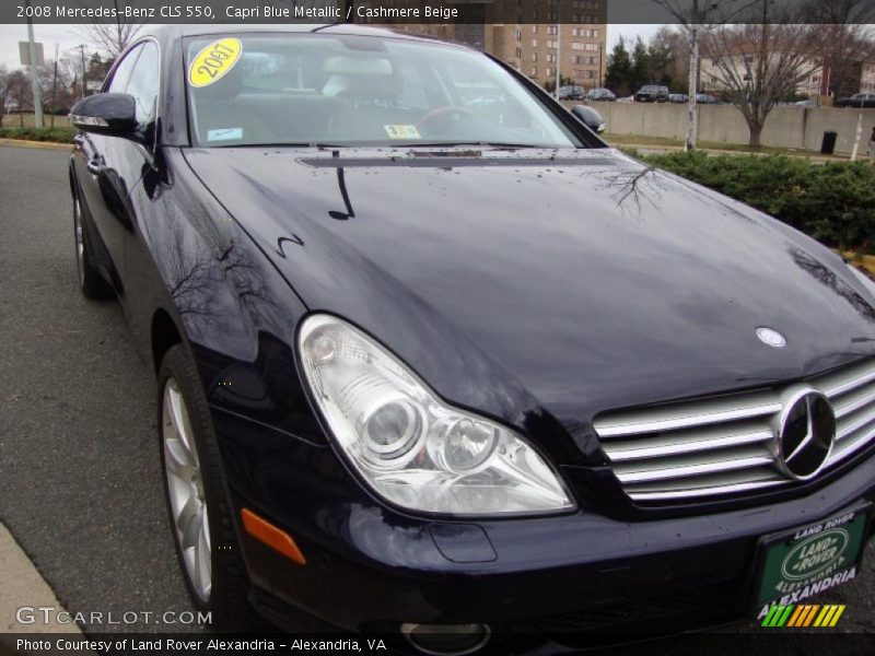 Capri Blue Metallic / Cashmere Beige 2008 Mercedes-Benz CLS 550