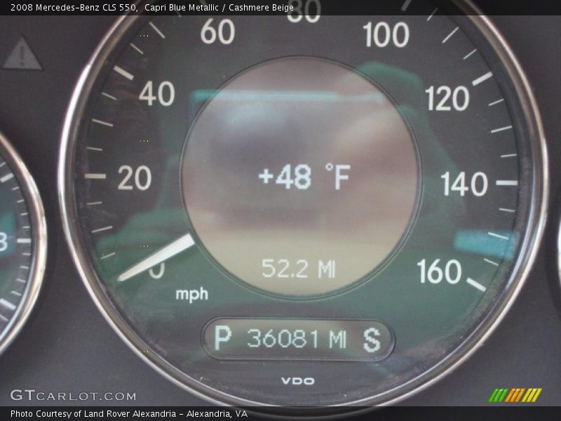 Capri Blue Metallic / Cashmere Beige 2008 Mercedes-Benz CLS 550