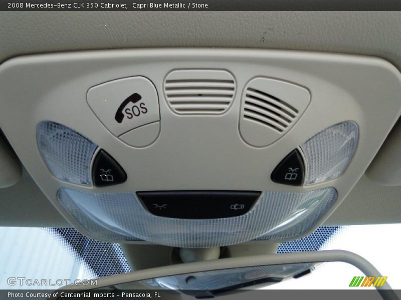 Capri Blue Metallic / Stone 2008 Mercedes-Benz CLK 350 Cabriolet