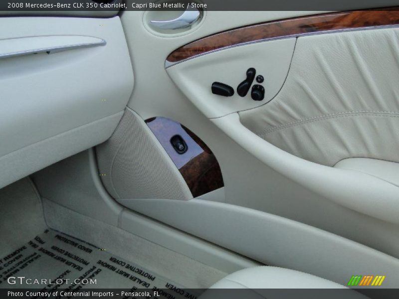 Capri Blue Metallic / Stone 2008 Mercedes-Benz CLK 350 Cabriolet