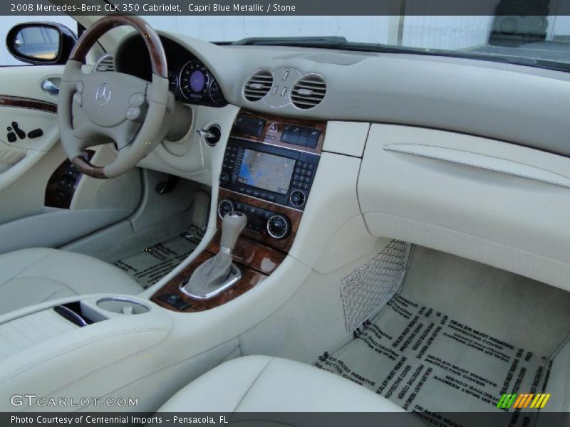 Capri Blue Metallic / Stone 2008 Mercedes-Benz CLK 350 Cabriolet