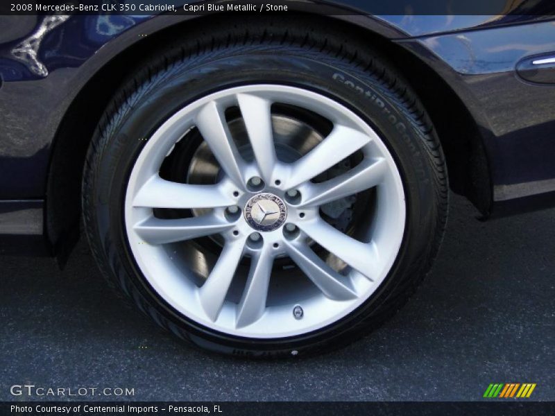 Capri Blue Metallic / Stone 2008 Mercedes-Benz CLK 350 Cabriolet