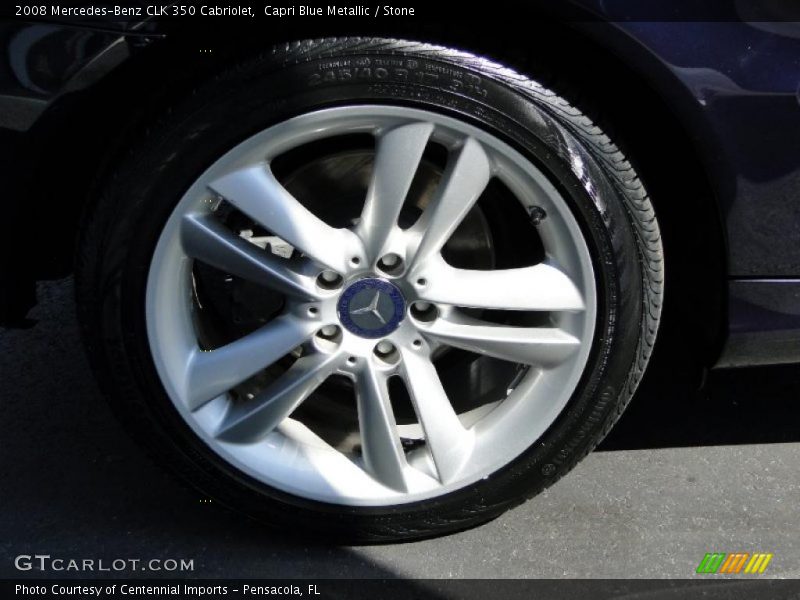 Capri Blue Metallic / Stone 2008 Mercedes-Benz CLK 350 Cabriolet