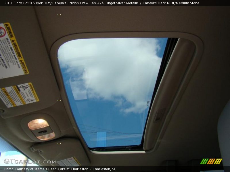 Sunroof of 2010 F250 Super Duty Cabela's Edition Crew Cab 4x4