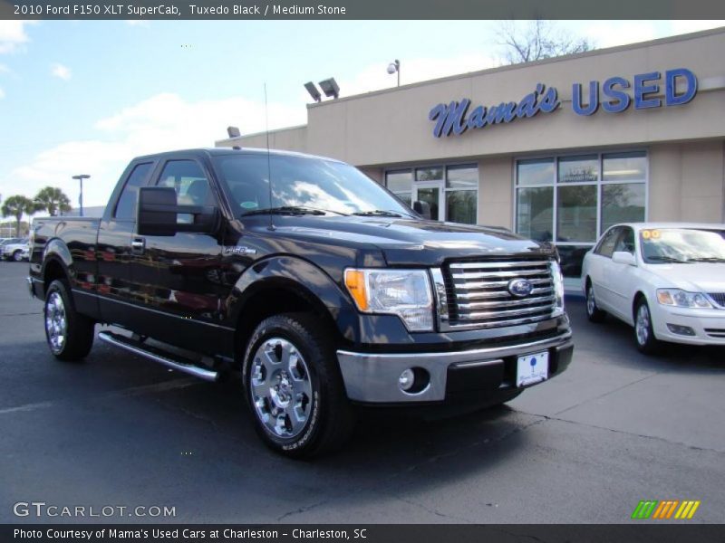 Tuxedo Black / Medium Stone 2010 Ford F150 XLT SuperCab