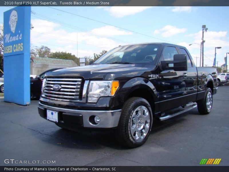 Tuxedo Black / Medium Stone 2010 Ford F150 XLT SuperCab