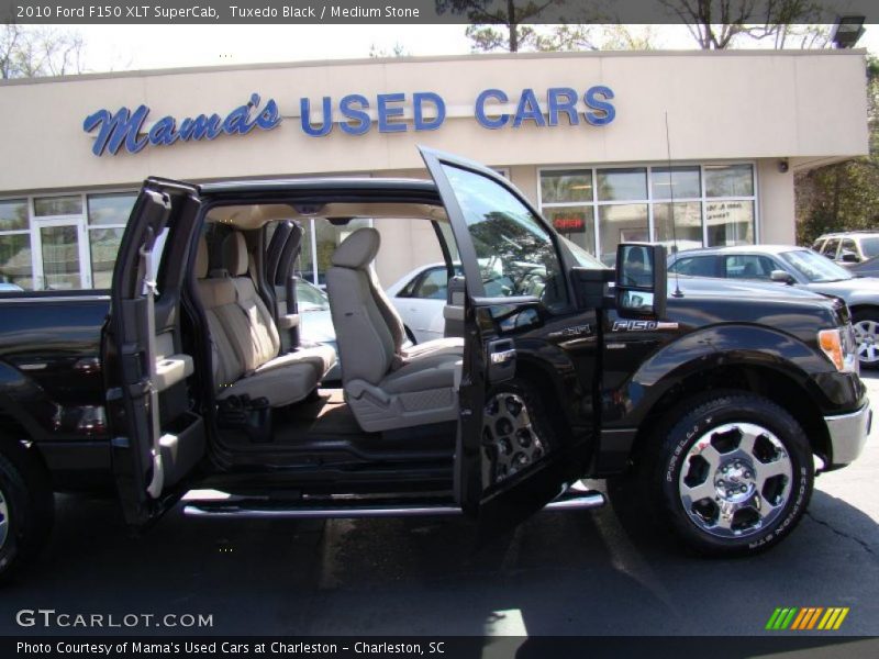 Tuxedo Black / Medium Stone 2010 Ford F150 XLT SuperCab