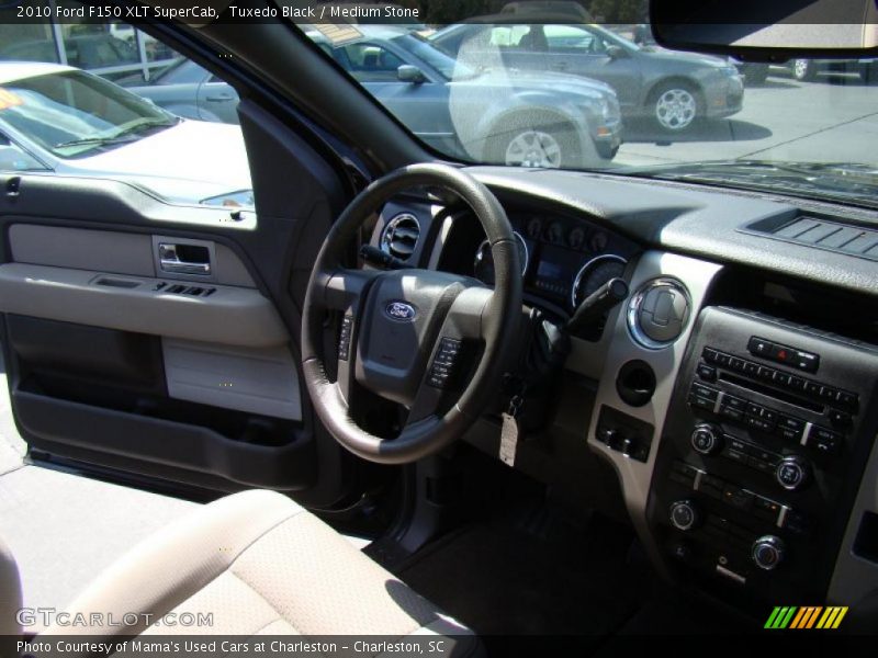 Tuxedo Black / Medium Stone 2010 Ford F150 XLT SuperCab