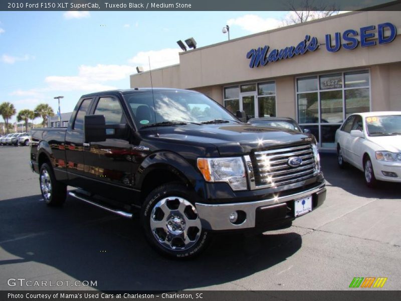 Tuxedo Black / Medium Stone 2010 Ford F150 XLT SuperCab