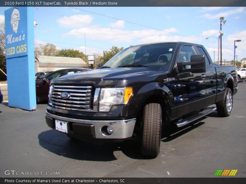 Tuxedo Black / Medium Stone 2010 Ford F150 XLT SuperCab
