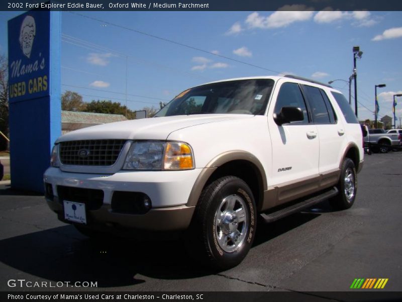 Oxford White / Medium Parchment 2002 Ford Explorer Eddie Bauer