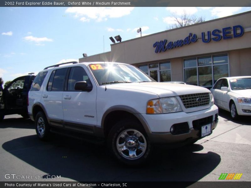 Oxford White / Medium Parchment 2002 Ford Explorer Eddie Bauer