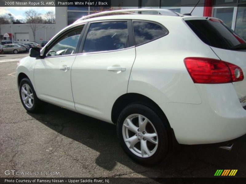 Phantom White Pearl / Black 2008 Nissan Rogue SL AWD