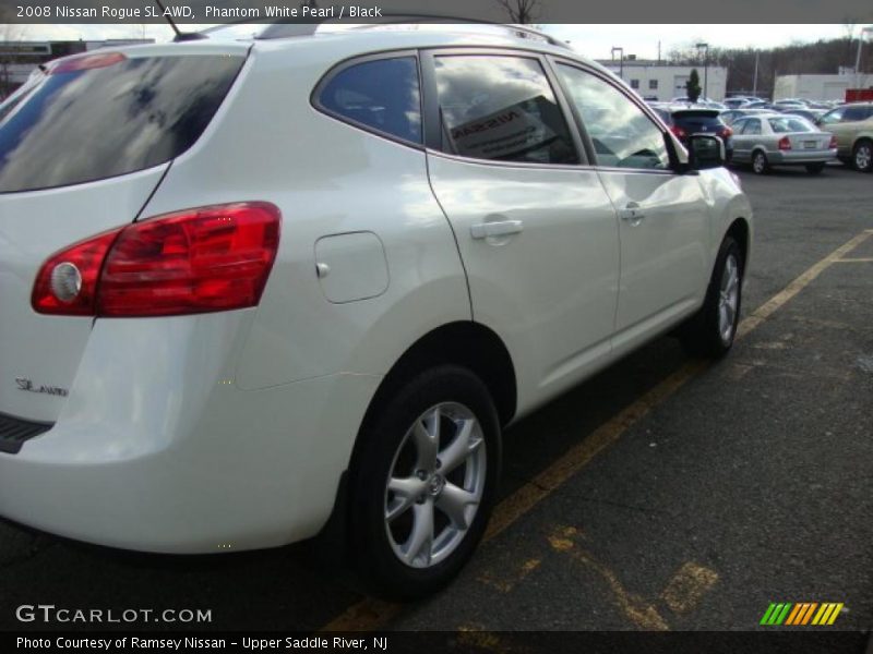Phantom White Pearl / Black 2008 Nissan Rogue SL AWD