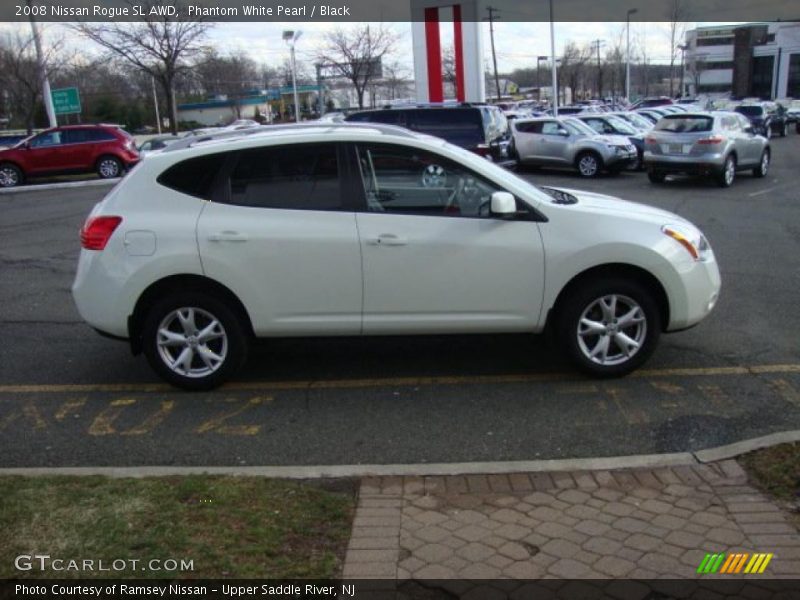 Phantom White Pearl / Black 2008 Nissan Rogue SL AWD