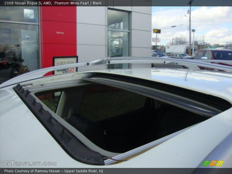 Phantom White Pearl / Black 2008 Nissan Rogue SL AWD