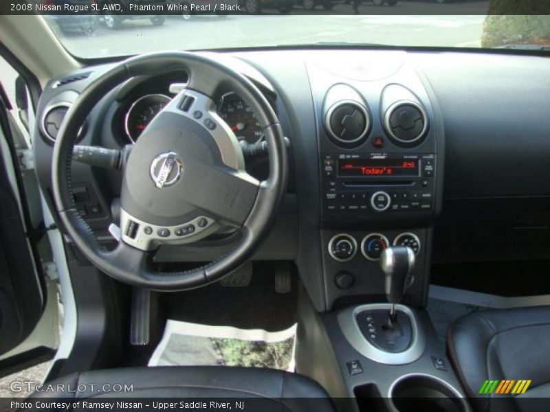 Phantom White Pearl / Black 2008 Nissan Rogue SL AWD