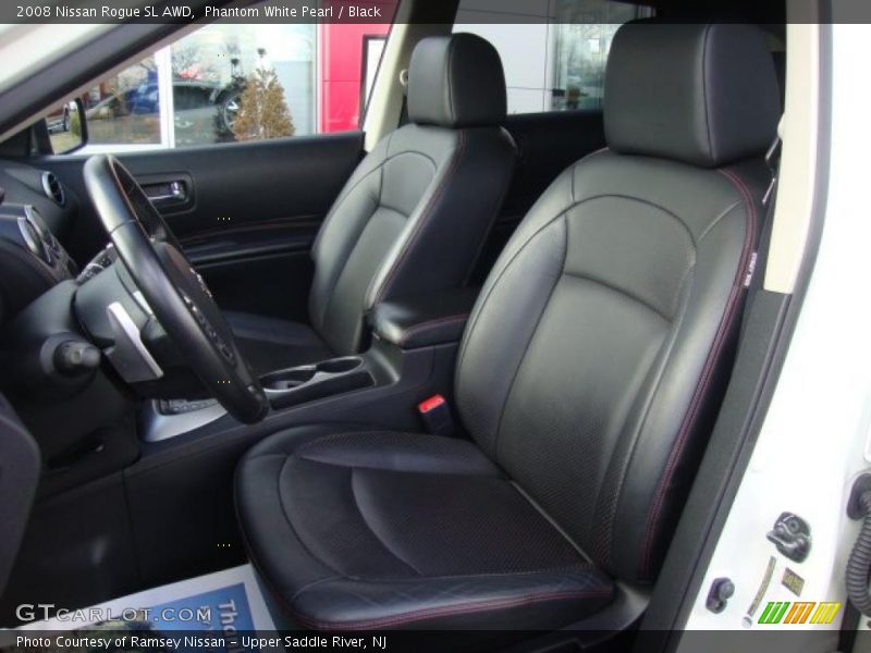 Phantom White Pearl / Black 2008 Nissan Rogue SL AWD